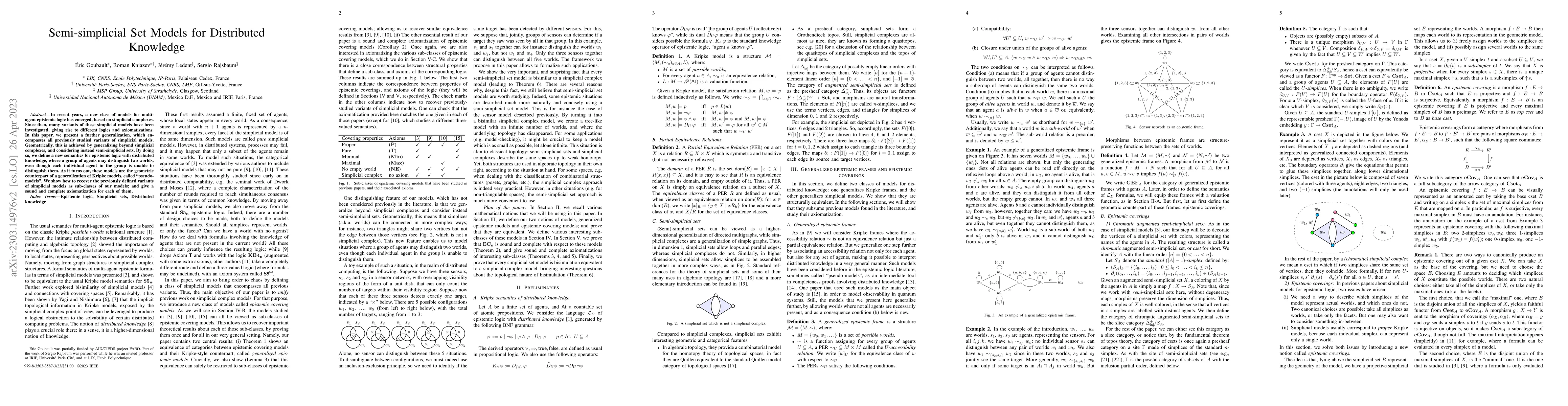 Thumbnail for Semi-simplicial Set Models for Distributed Knowledge