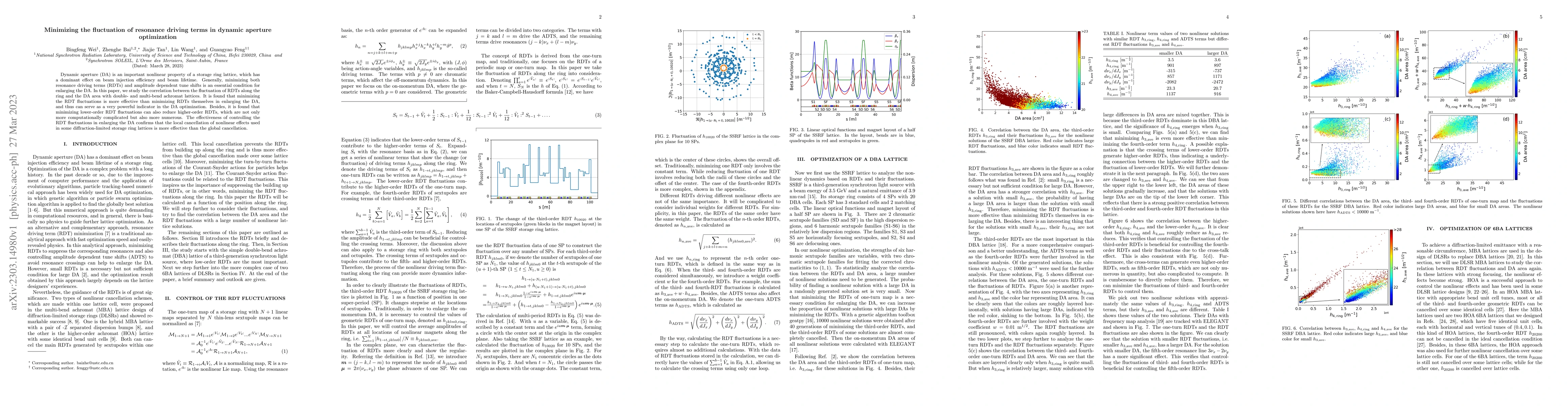 Thumbnail for Minimizing the fluctuation of resonance driving terms in dynamic
  aperture optimization