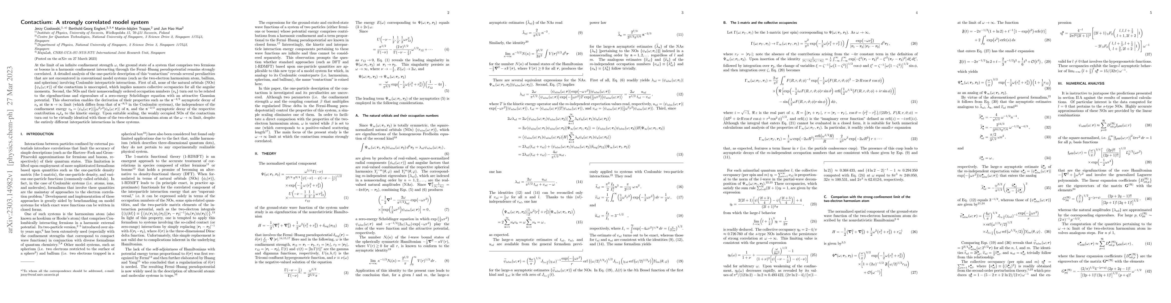 Thumbnail for Contactium: A strongly correlated model system