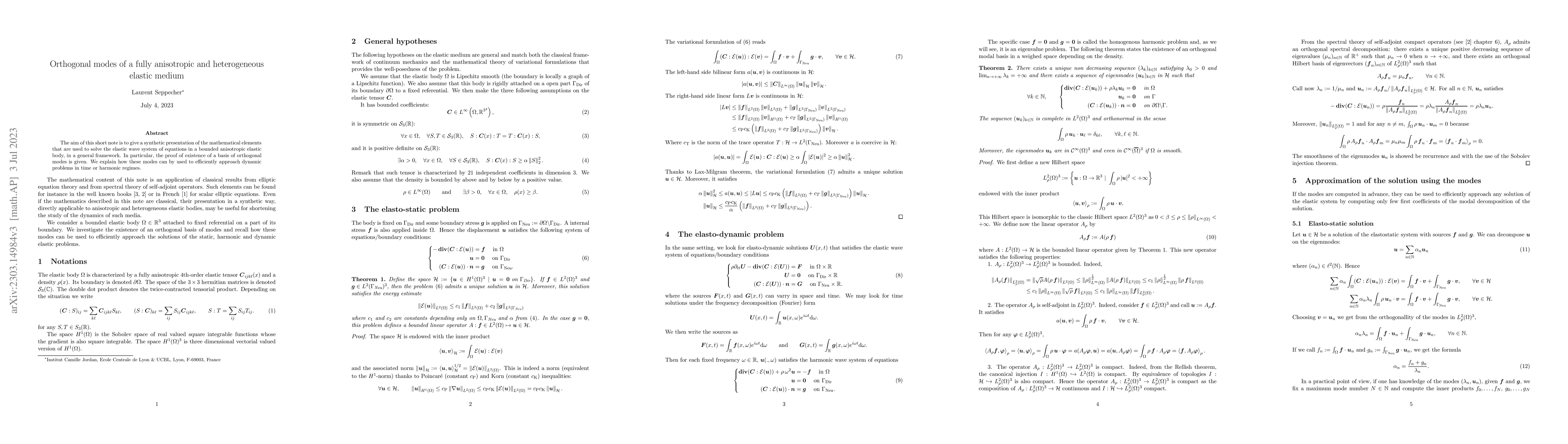 Thumbnail for Orthogonal modes of a fully anisotropic and heterogeneous elastic medium