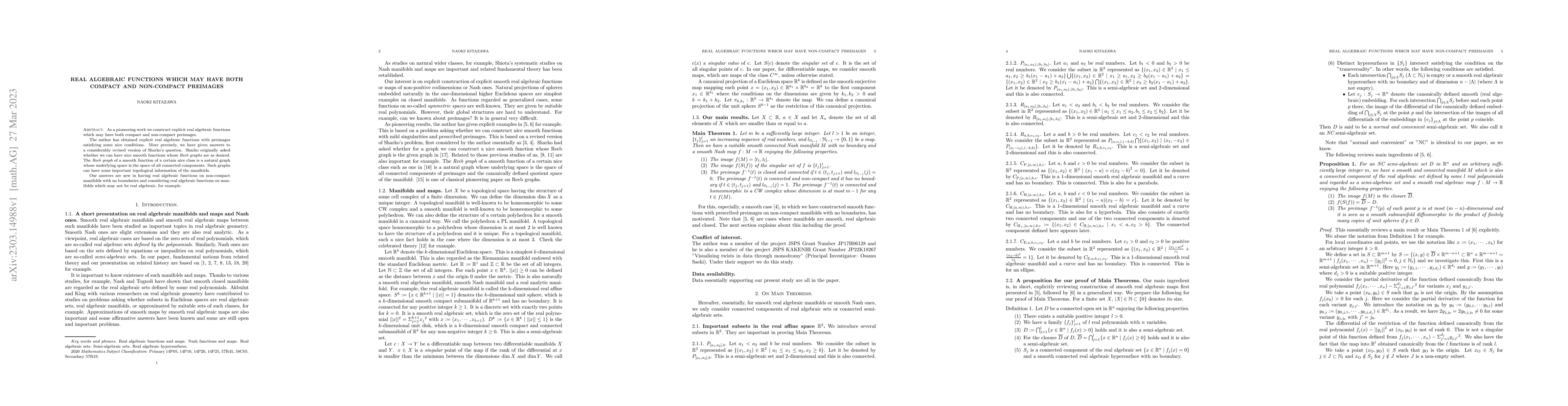 Thumbnail for Explicit real algebraic functions which may have both compact and
  non-compact preimages
