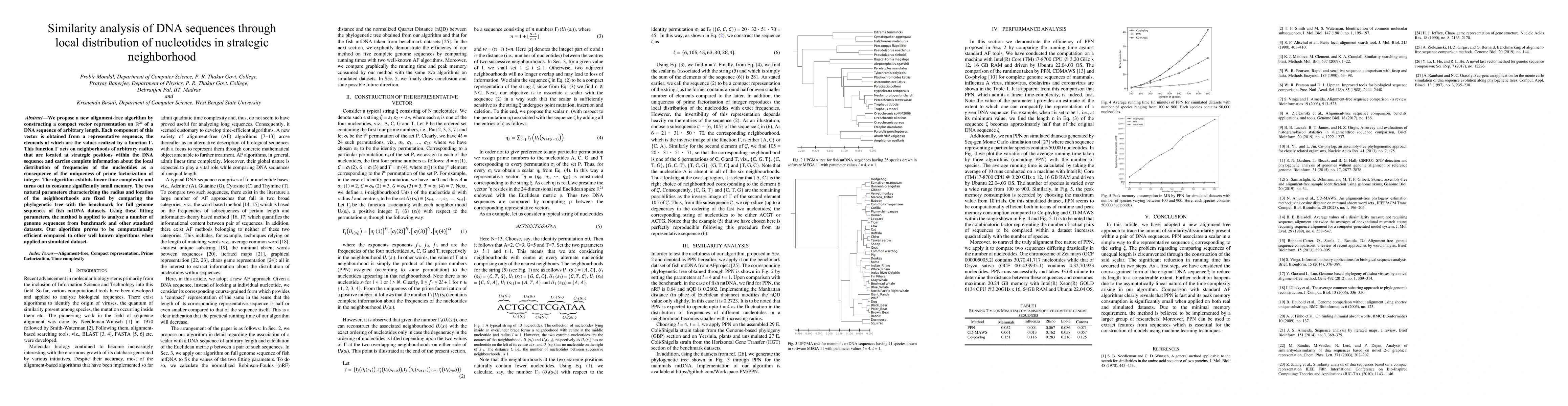 Thumbnail for Analysis of DNA sequences through local distribution of nucleotides in
  strategic neighborhoods