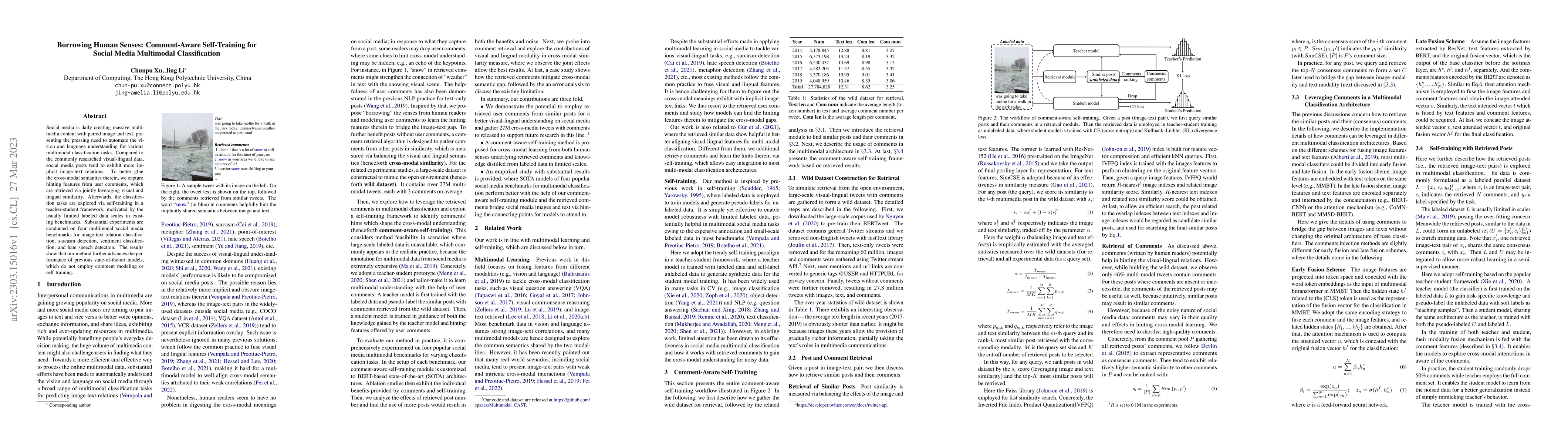 Thumbnail for Borrowing Human Senses: Comment-Aware Self-Training for Social Media
  Multimodal Classification