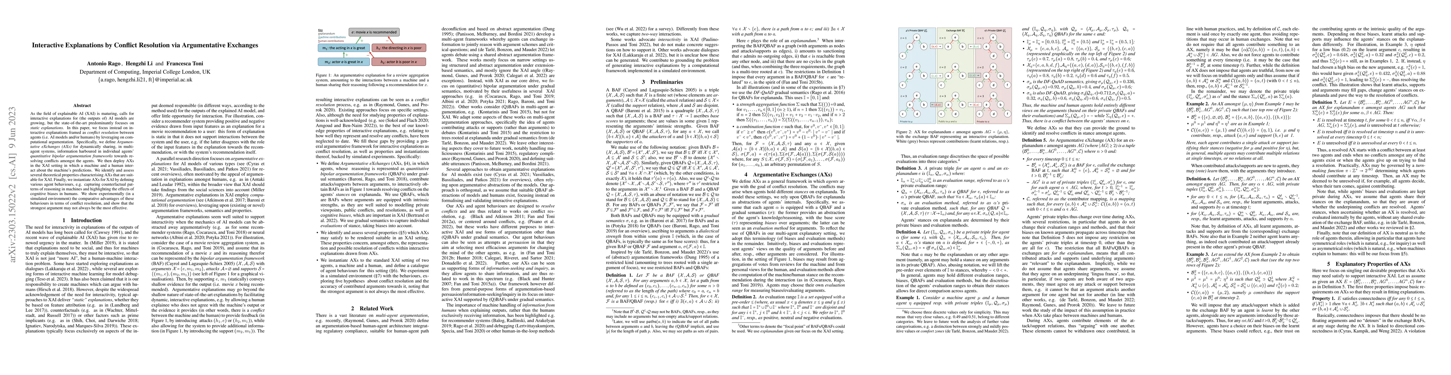 Thumbnail for Interactive Explanations by Conflict Resolution via Argumentative
  Exchanges