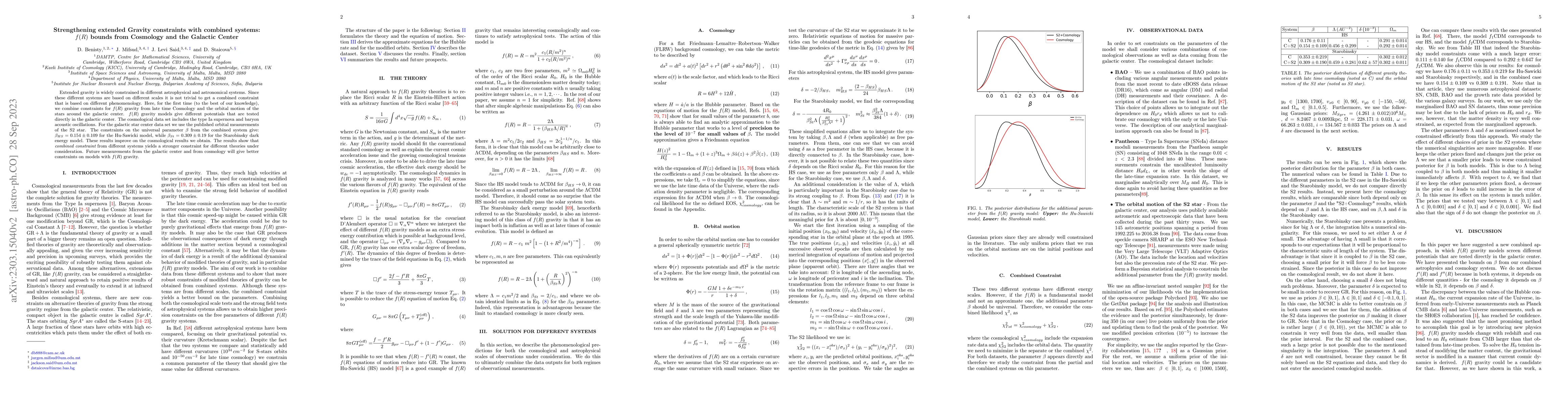 Thumbnail for Strengthening extended Gravity constraints with combined systems: $f(R)$
  bounds from Cosmology and the Galactic Center