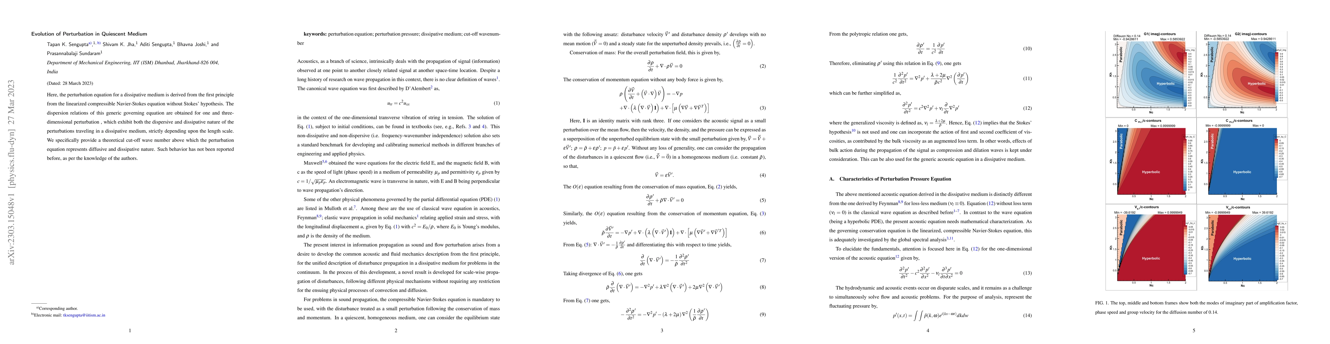 Thumbnail for Evolution of Perturbation in Quiescent Medium