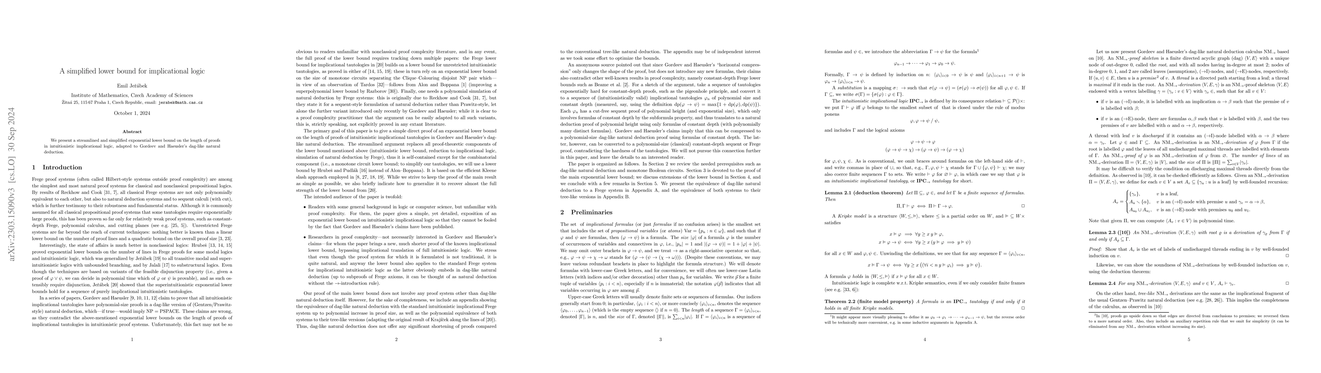 Thumbnail for A simplified lower bound for implicational logic