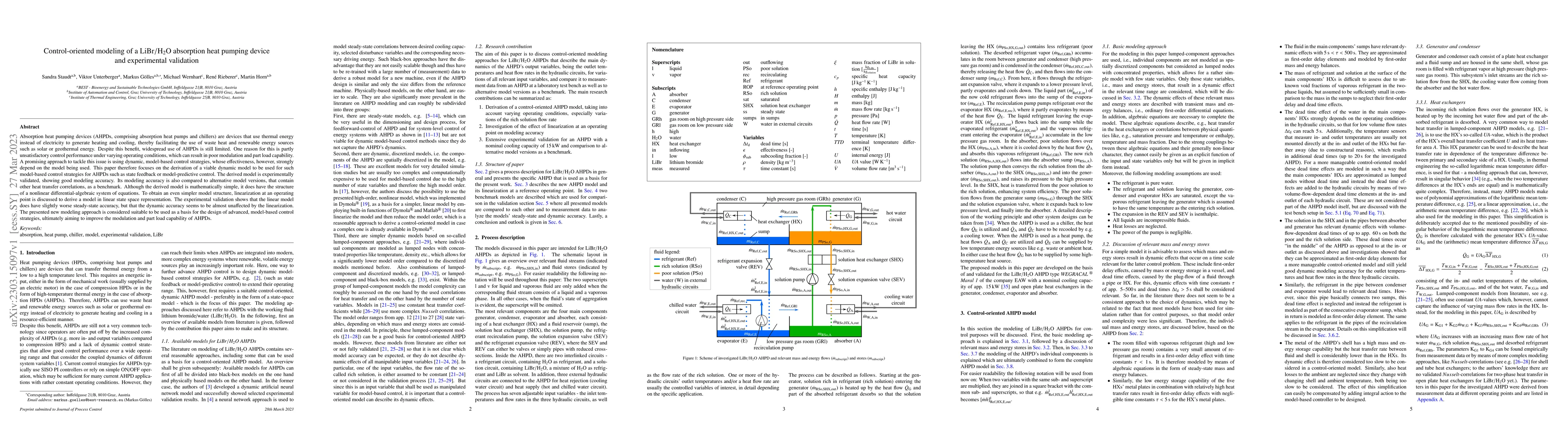 Thumbnail for Control-oriented modeling of a LiBr/H2O absorption heat pumping device
  and experimental validation