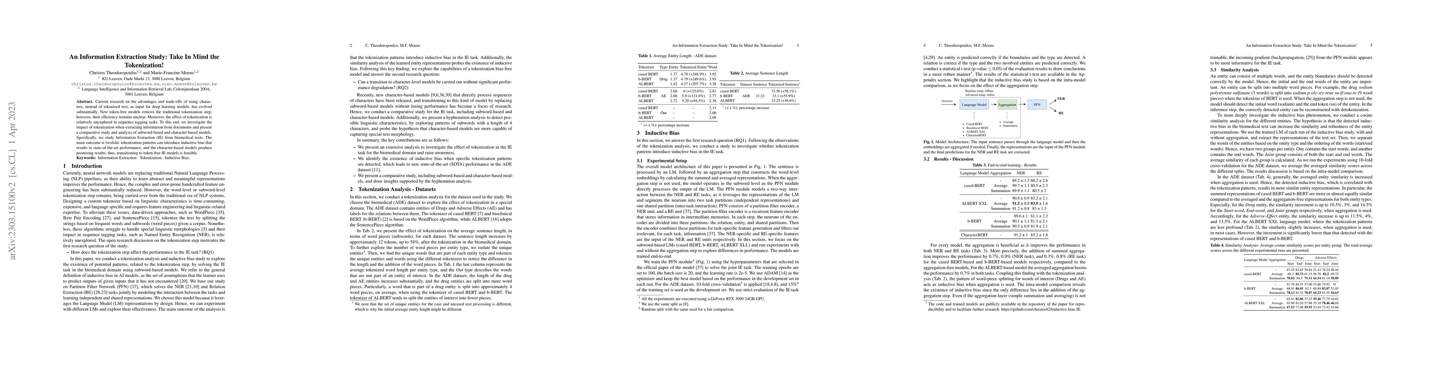Thumbnail for An Information Extraction Study: Take In Mind the Tokenization!