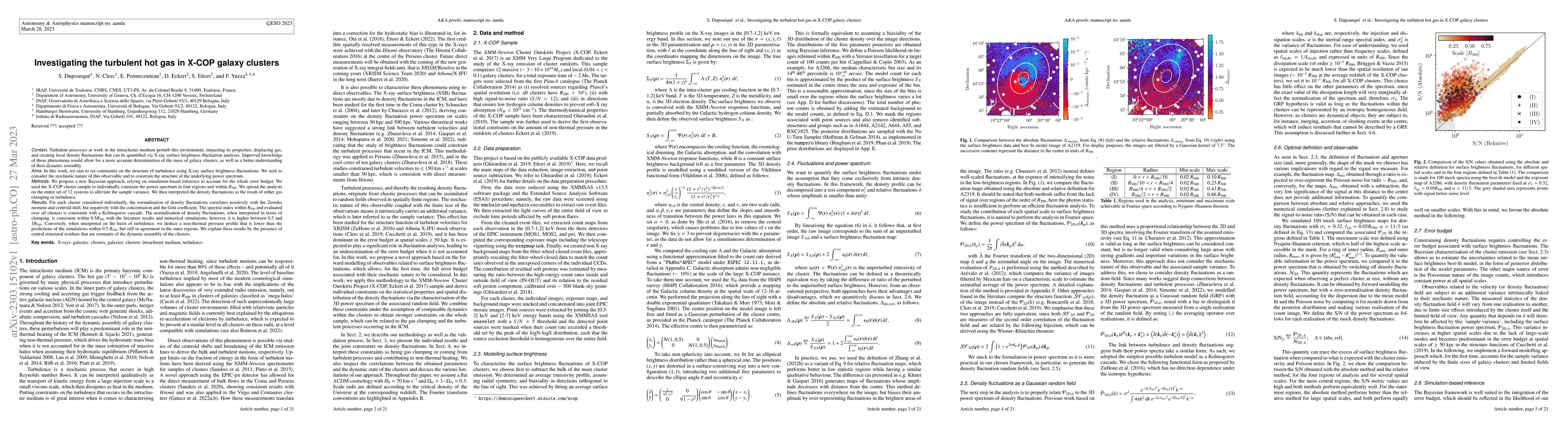 Thumbnail for Investigating the turbulent hot gas in X-COP galaxy clusters
