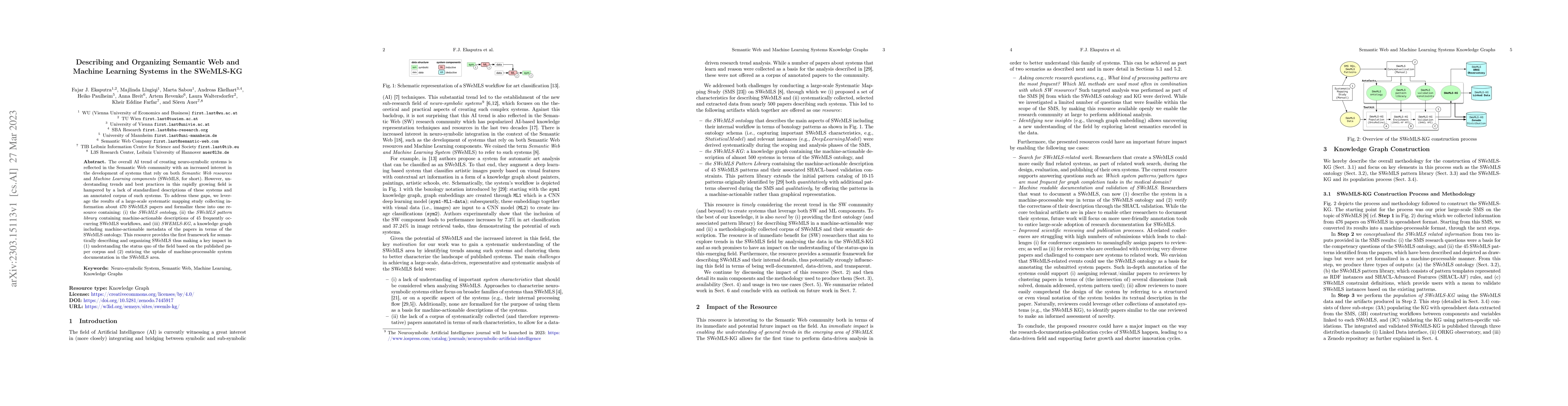 Thumbnail for Describing and Organizing Semantic Web and Machine Learning Systems in
  the SWeMLS-KG