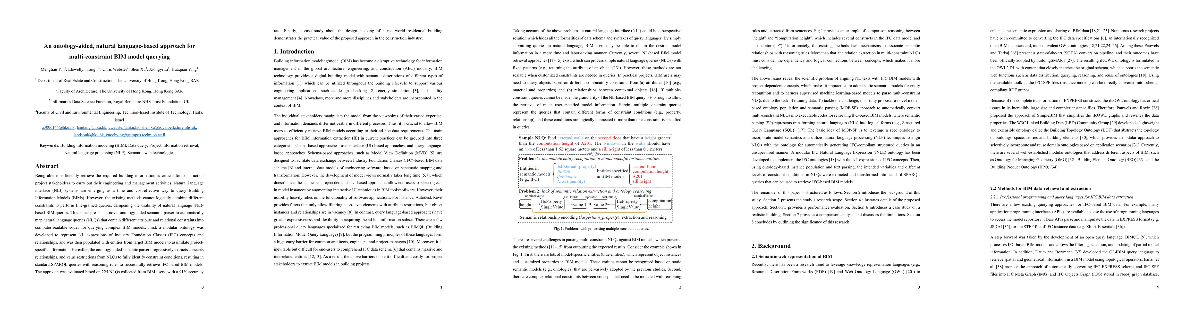 Thumbnail for An ontology-aided, natural language-based approach for multi-constraint
  BIM model querying