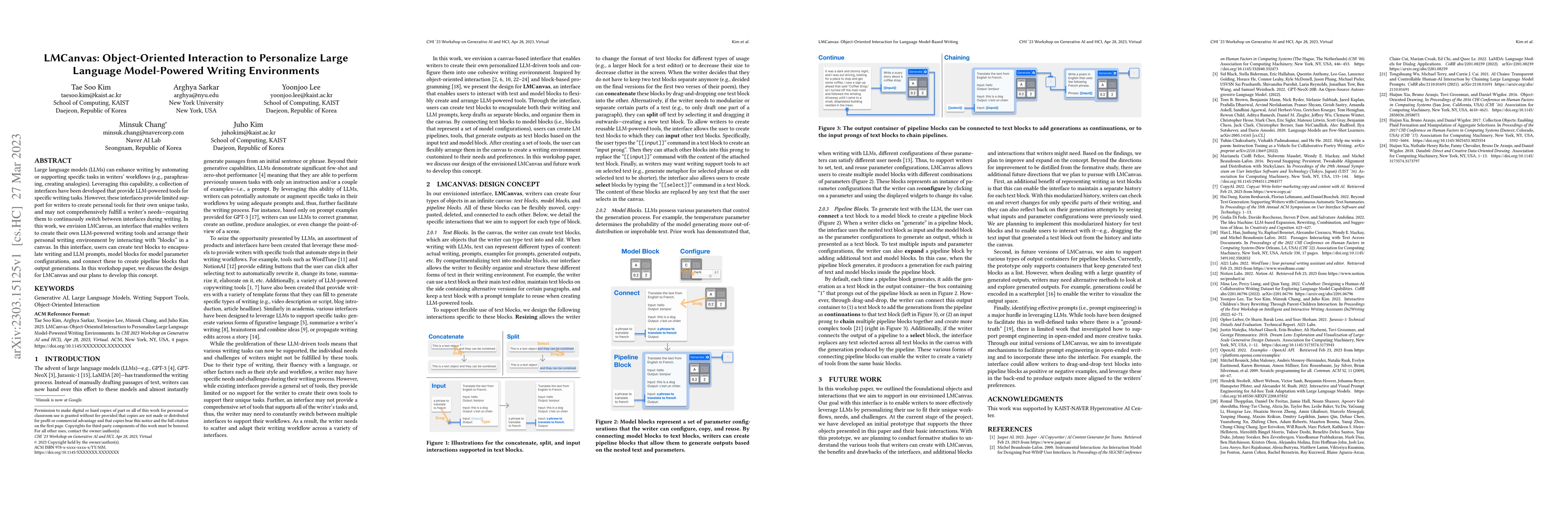 Thumbnail for LMCanvas: Object-Oriented Interaction to Personalize Large Language
  Model-Powered Writing Environments