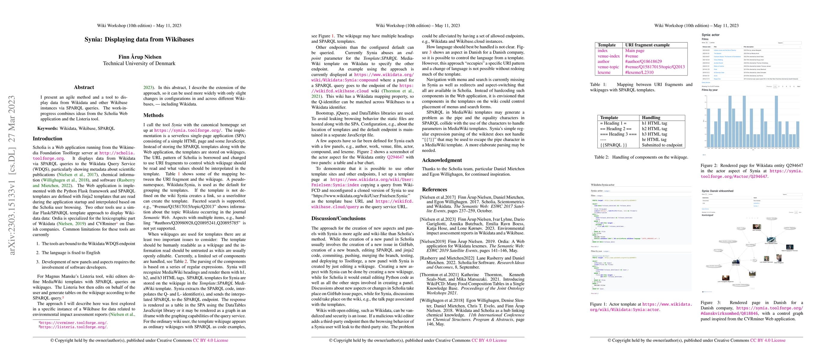 Thumbnail for Synia: Displaying data from Wikibases