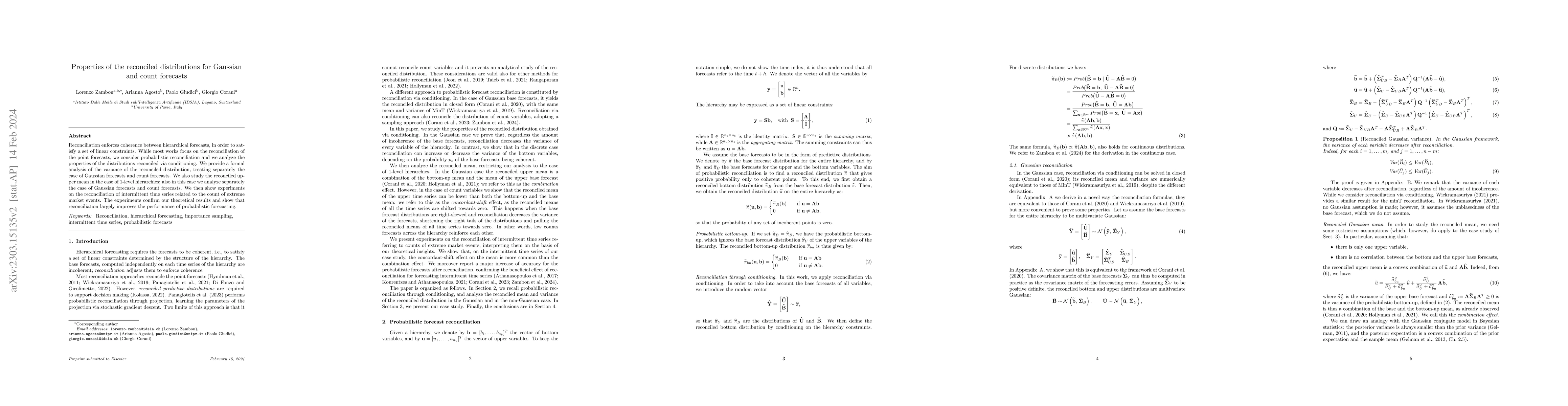 Thumbnail for Properties of the reconciled distributions for Gaussian and count
  forecasts