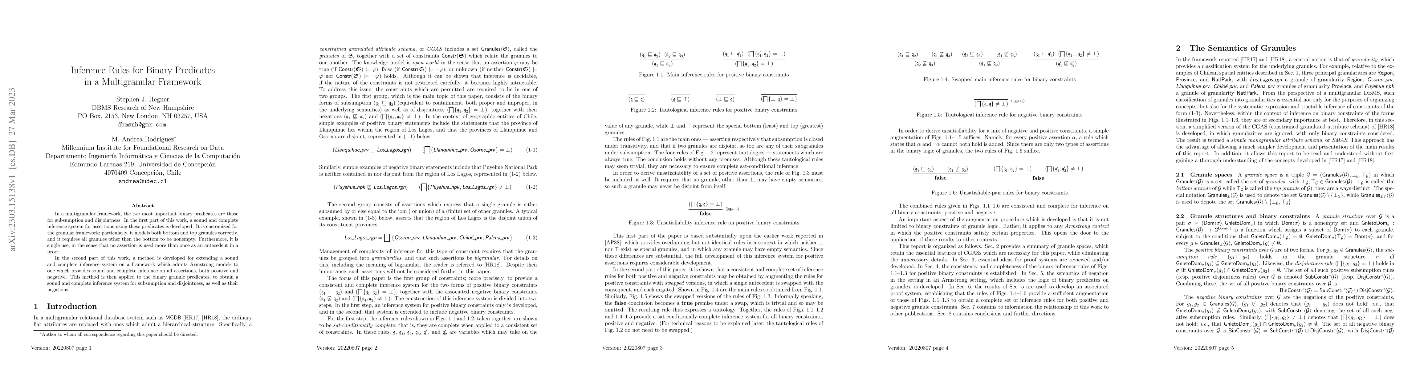 Thumbnail for Inference Rules for Binary Predicates in a Multigranular Framework
