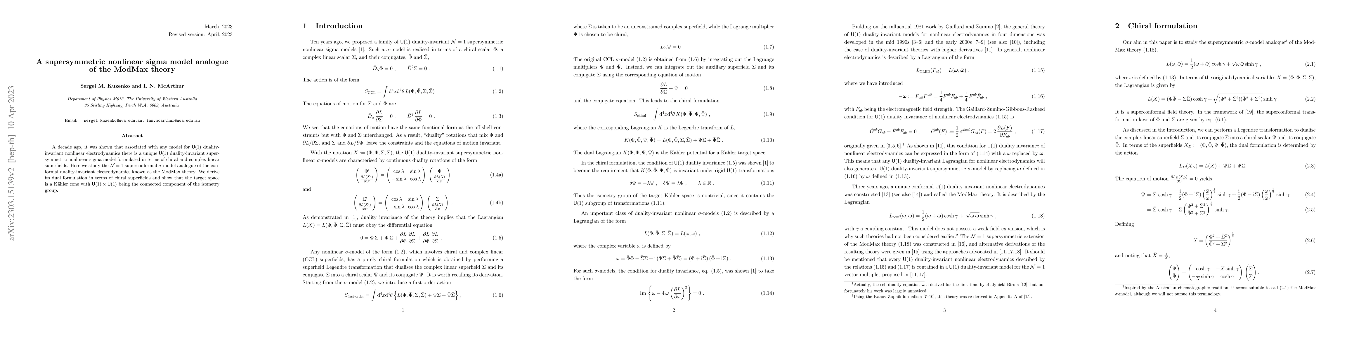 Thumbnail for A supersymmetric nonlinear sigma model analogue of the ModMax theory