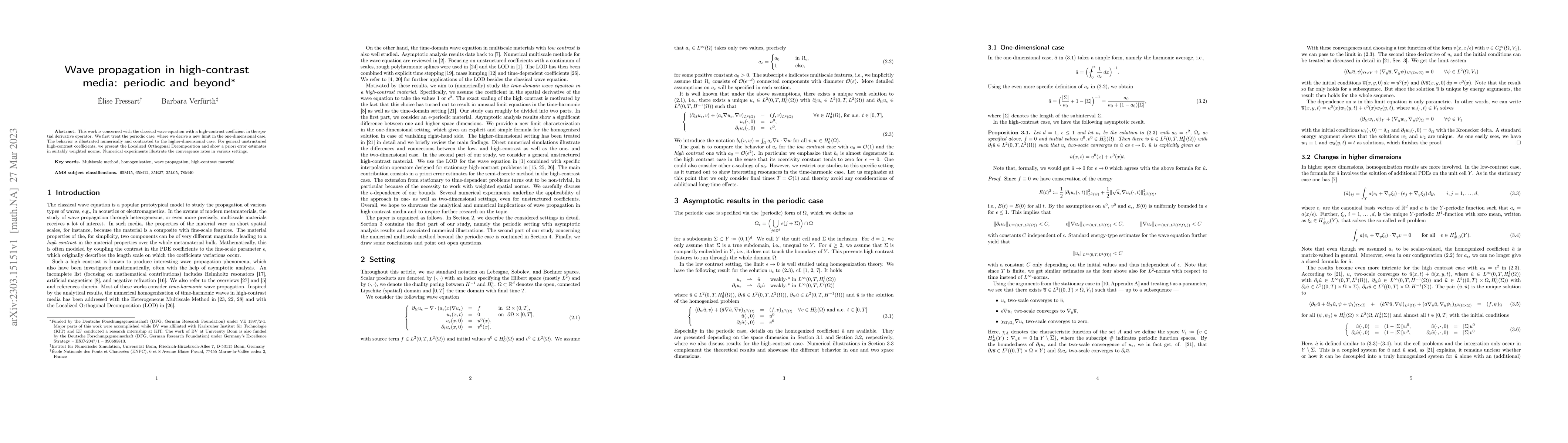 Thumbnail for Wave propagation in high-contrast media: periodic and beyond