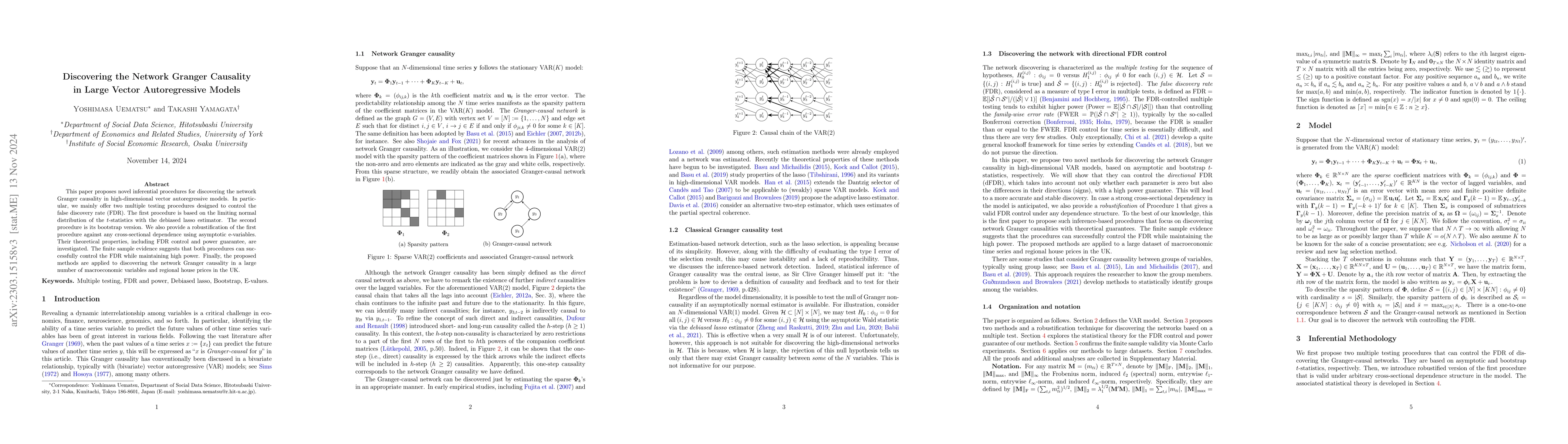 Thumbnail for Discovering the Network Granger Causality in Large Vector Autoregressive
  Models