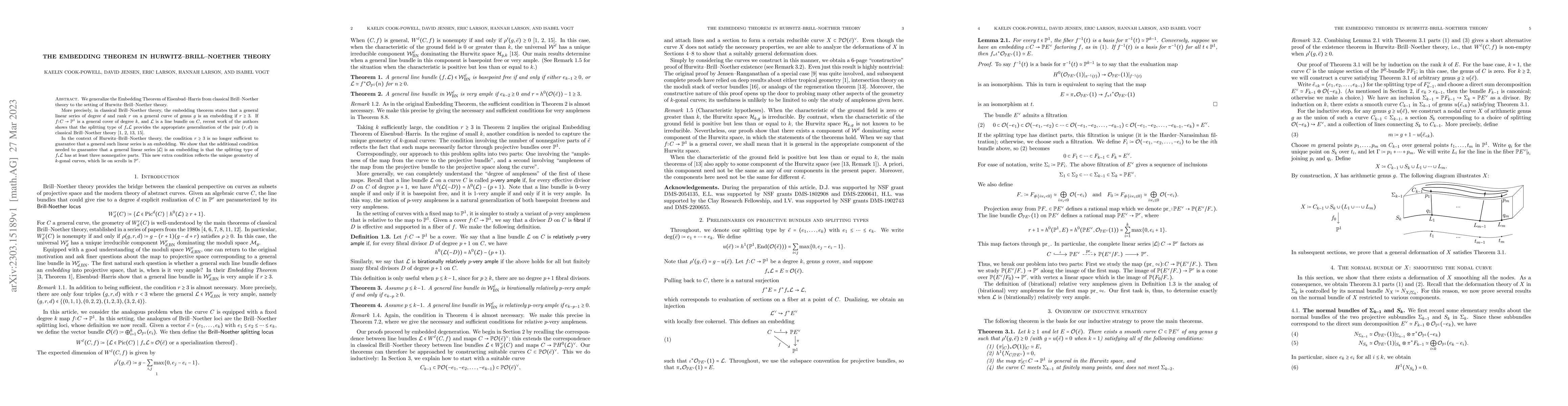 Thumbnail for The embedding theorem in Hurwitz-Brill-Noether Theory