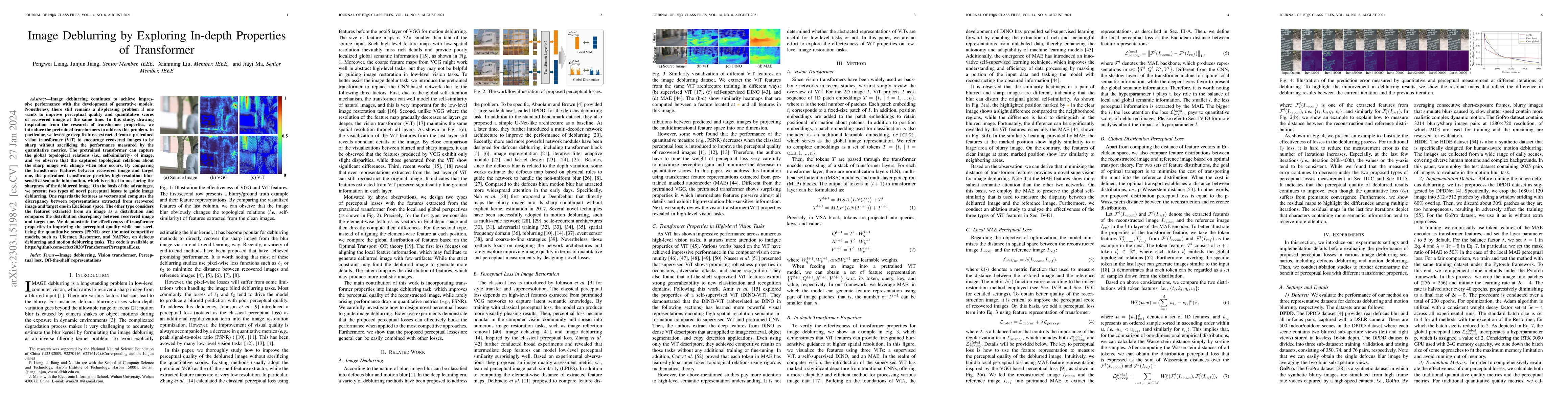 Thumbnail for Image Deblurring by Exploring In-depth Properties of Transformer