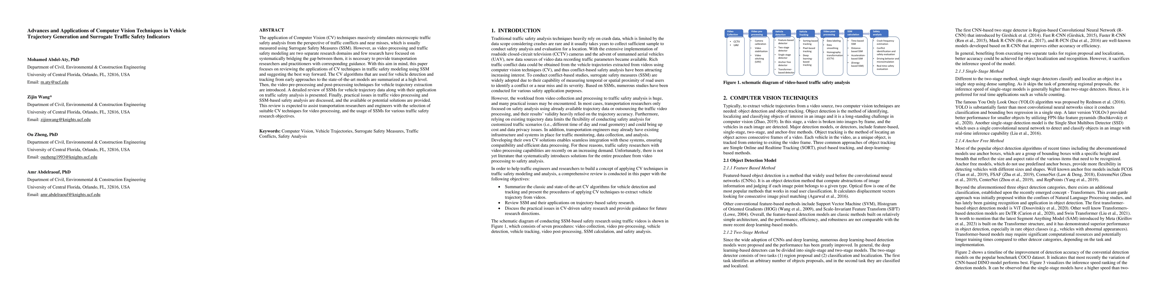 Thumbnail for Advances and Applications of Computer Vision Techniques in Vehicle
  Trajectory Generation and Surrogate Traffic Safety Indicators