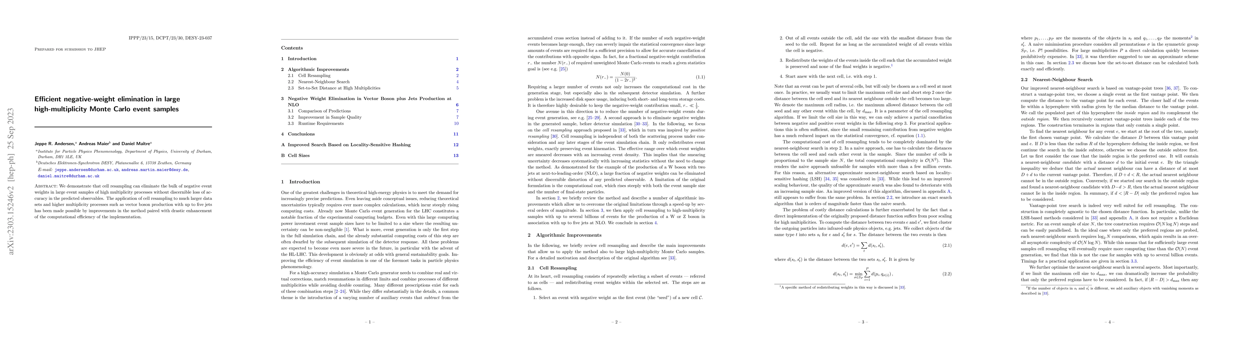 Thumbnail for Efficient negative-weight elimination in large high-multiplicity Monte
  Carlo event samples