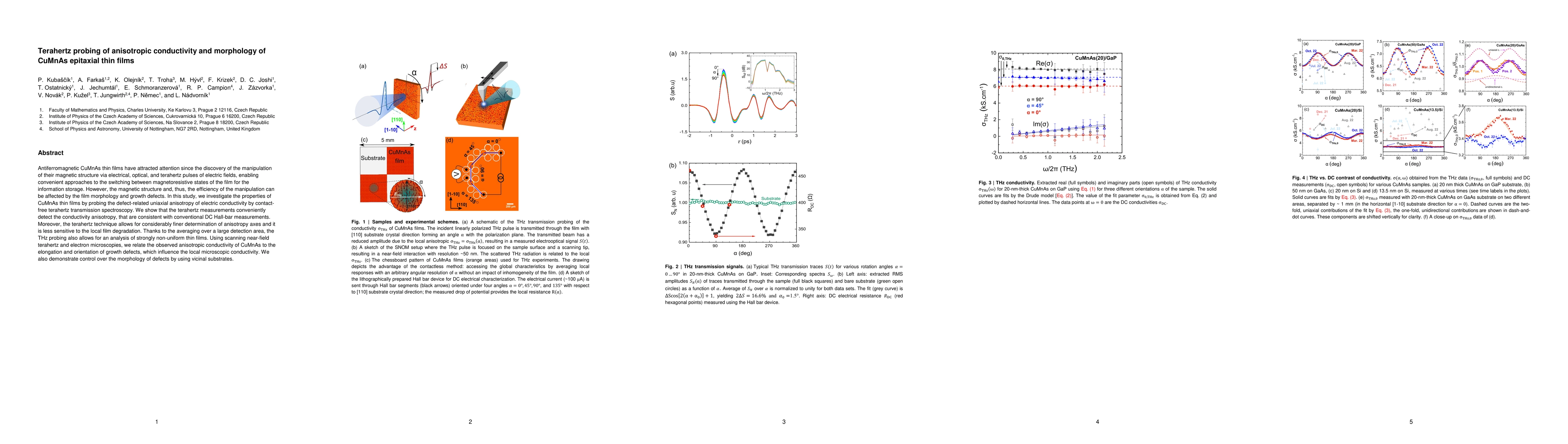 Thumbnail for Terahertz probing of anisotropic conductivity and morphology of CuMnAs
  epitaxial thin films