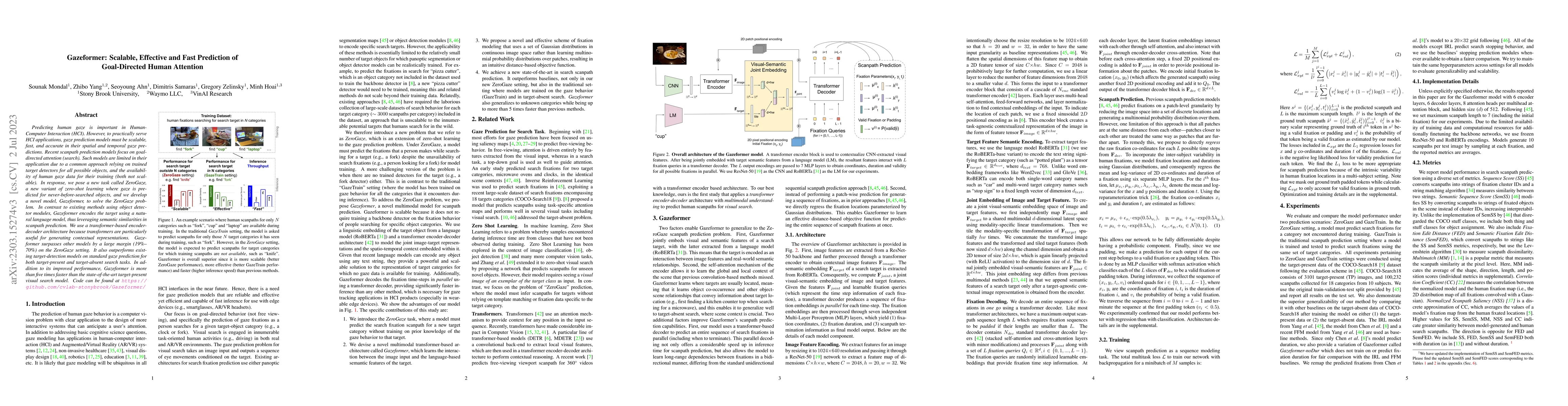 Thumbnail for Gazeformer: Scalable, Effective and Fast Prediction of Goal-Directed
  Human Attention