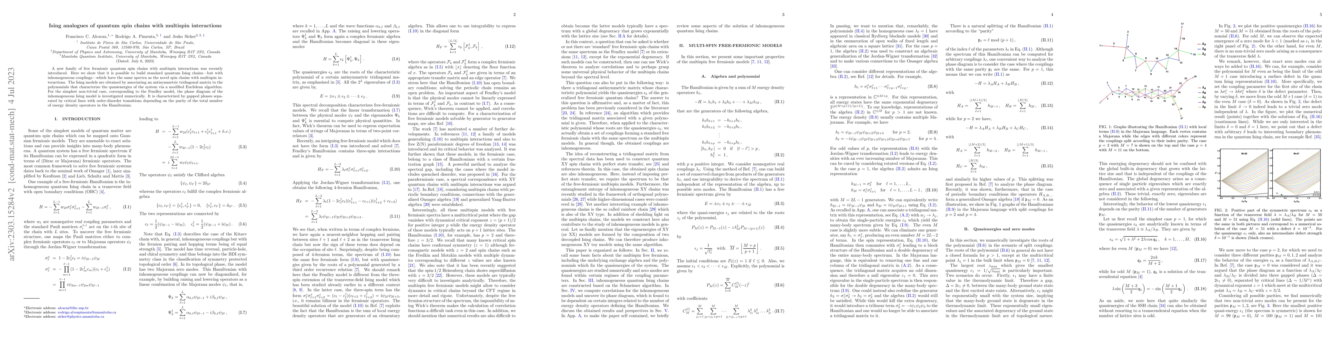 Thumbnail for Ising analogues of quantum spin chains with multispin interactions