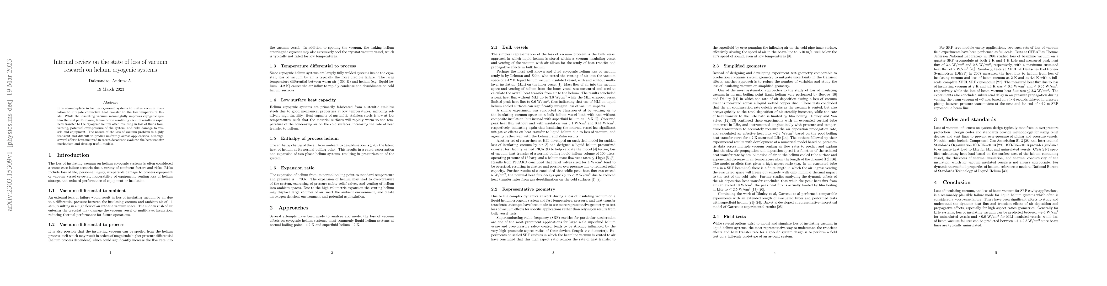 Thumbnail for Internal review on the state of loss of vacuum research on helium
  cryogenic systems