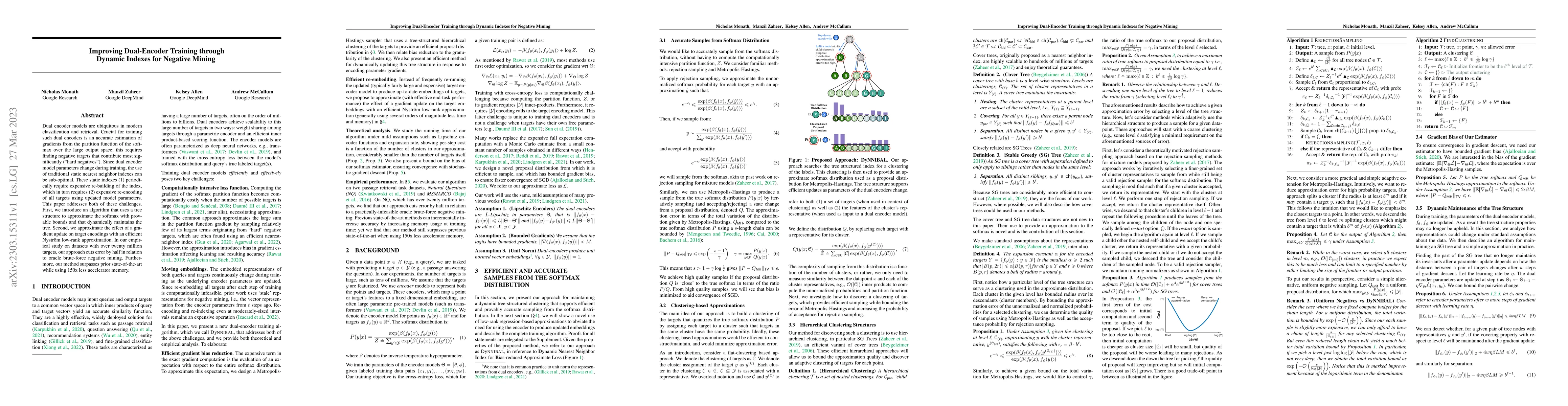 Thumbnail for Improving Dual-Encoder Training through Dynamic Indexes for Negative
  Mining