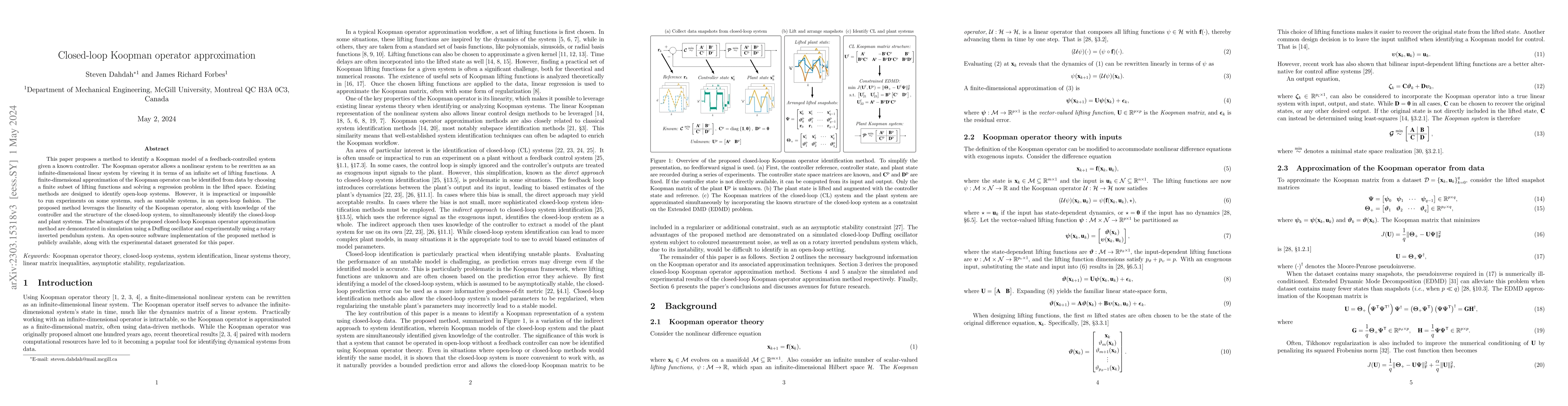Thumbnail for Closed-Loop Koopman Operator Approximation