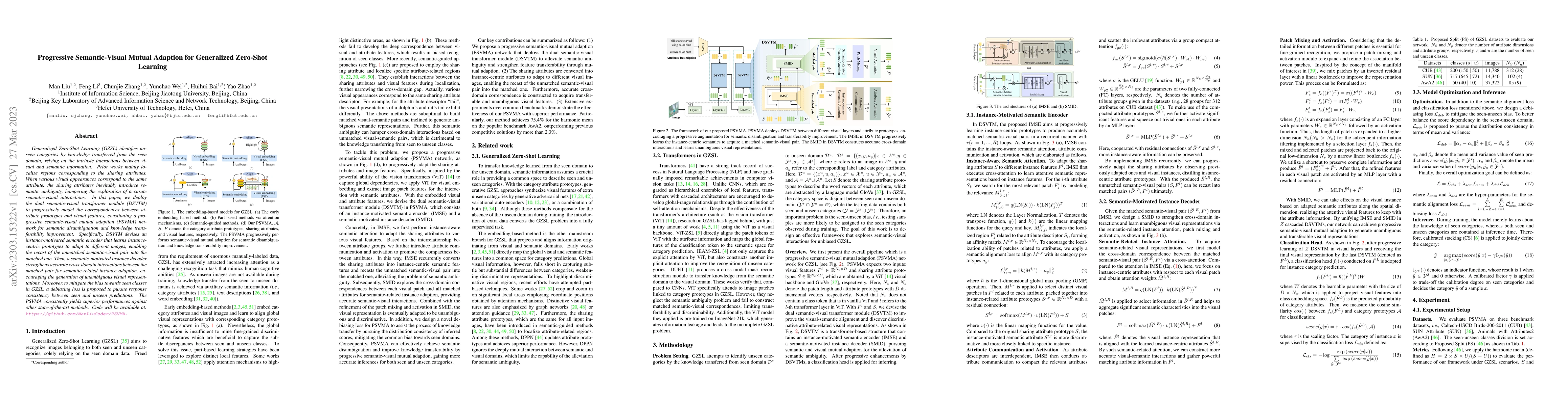 Thumbnail for Progressive Semantic-Visual Mutual Adaption for Generalized Zero-Shot
  Learning