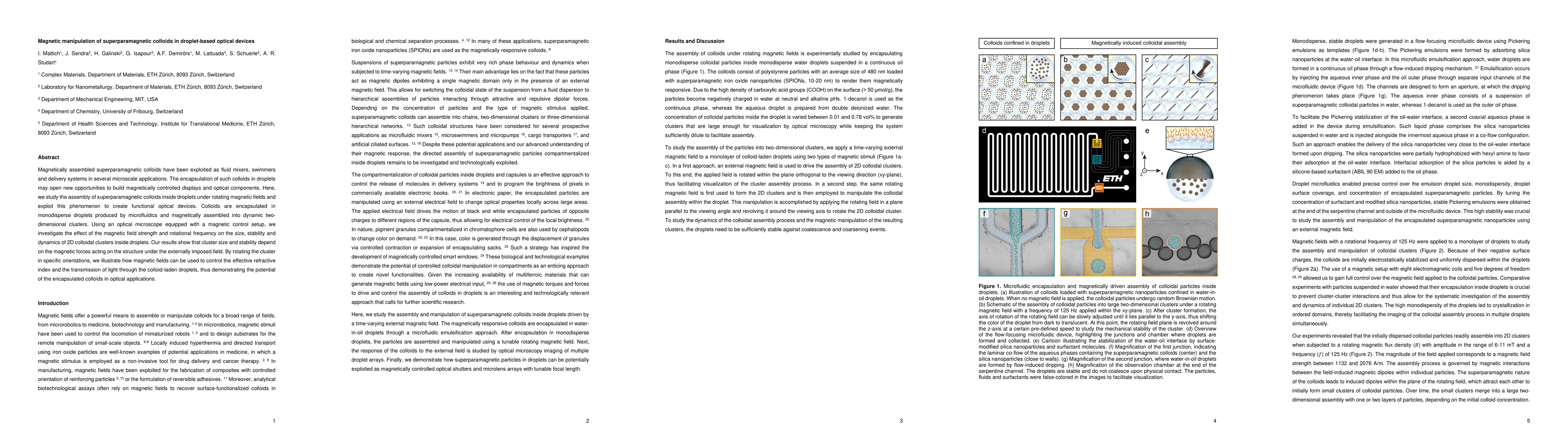Thumbnail for Magnetic manipulation of superparamagnetic colloids in droplet-based
  optical devices