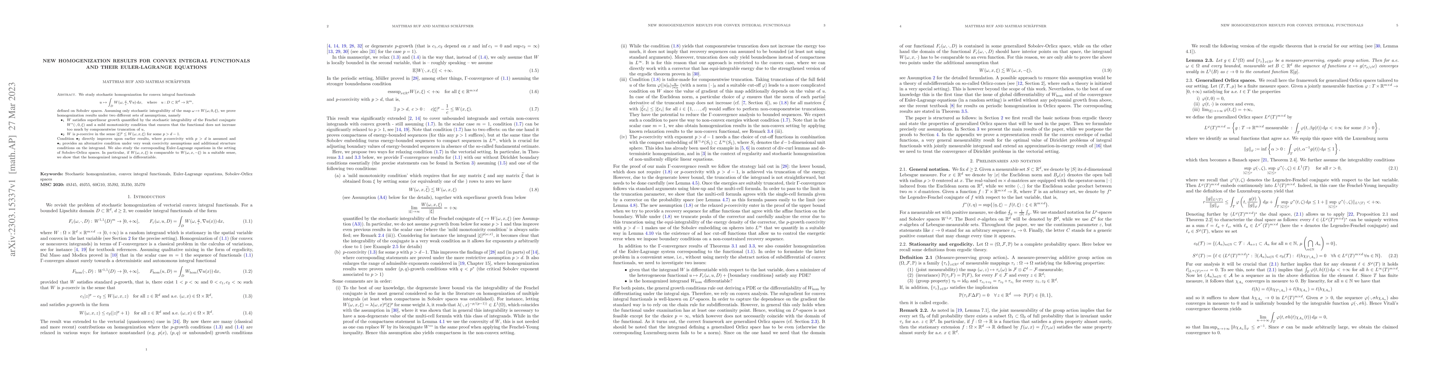 Thumbnail for New homogenization results for convex integral functionals and their
  Euler-Lagrange equations