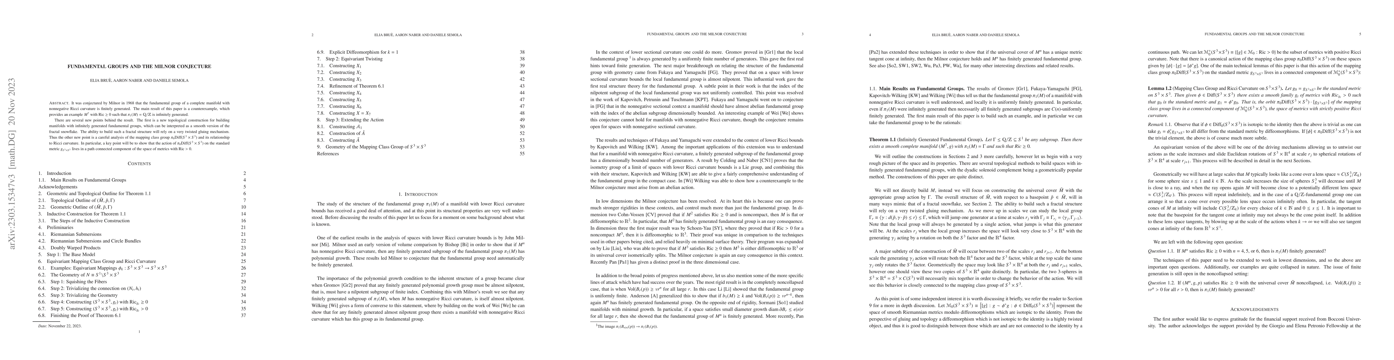 Thumbnail for Fundamental Groups and the Milnor Conjecture