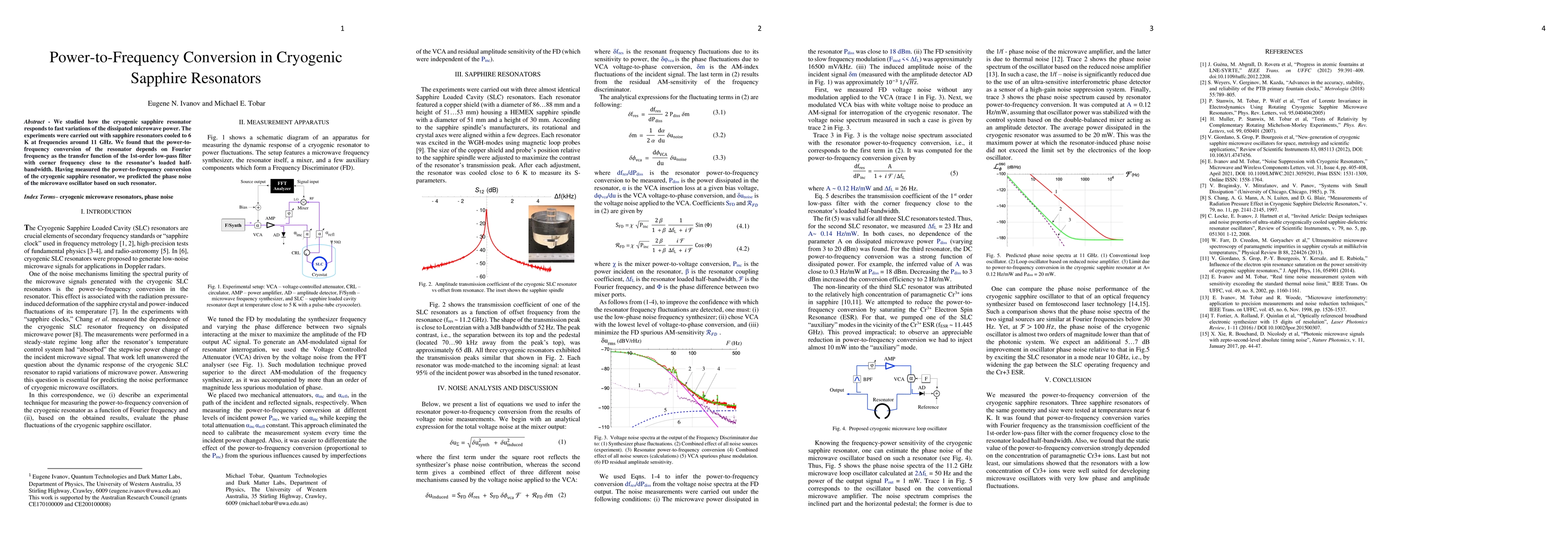 Thumbnail for Power-to-Frequency Conversion in Cryogenic Sapphire Resonators