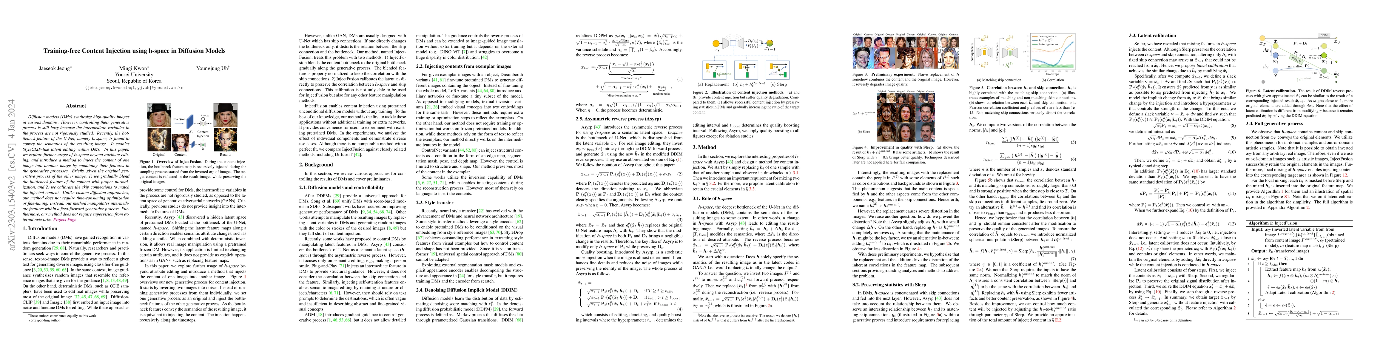 Thumbnail for Training-free Content Injection using h-space in Diffusion Models