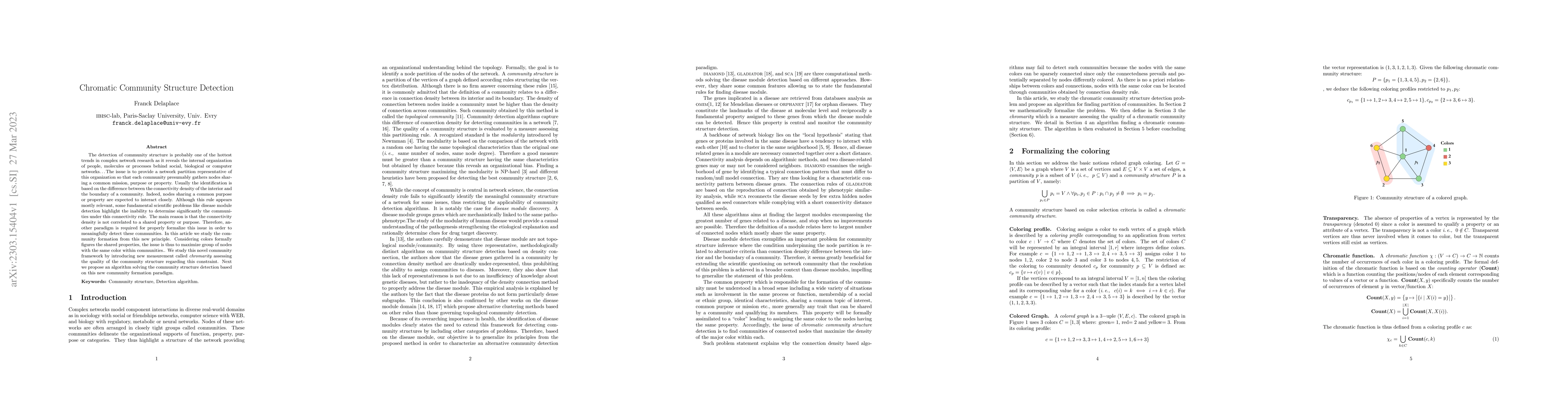 Thumbnail for Chromatic Community Structure Detection
