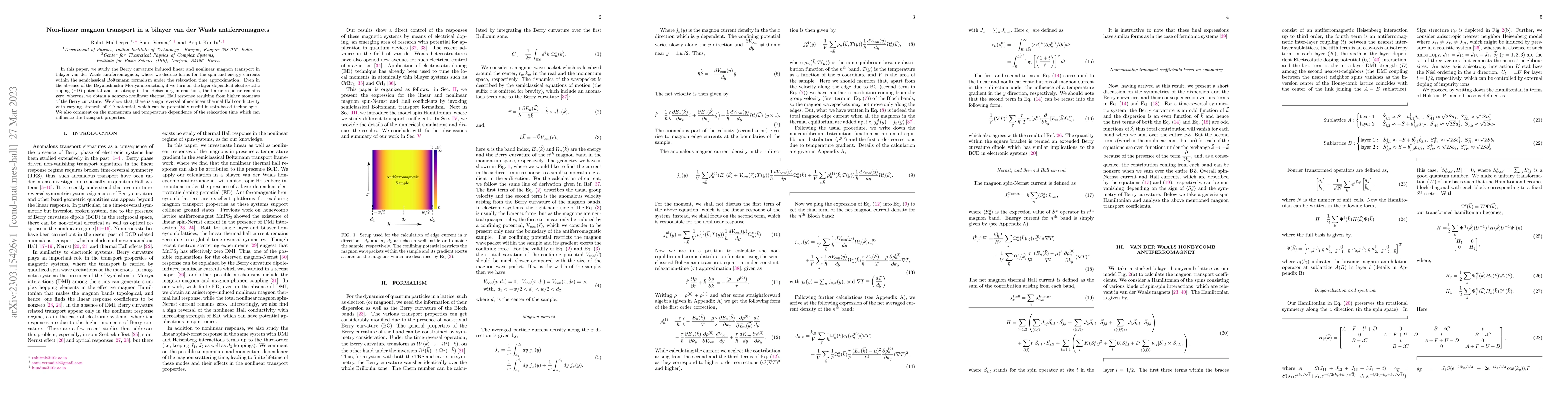 Thumbnail for Non-linear magnon transport in a bilayer van der Waals antiferromagnets
