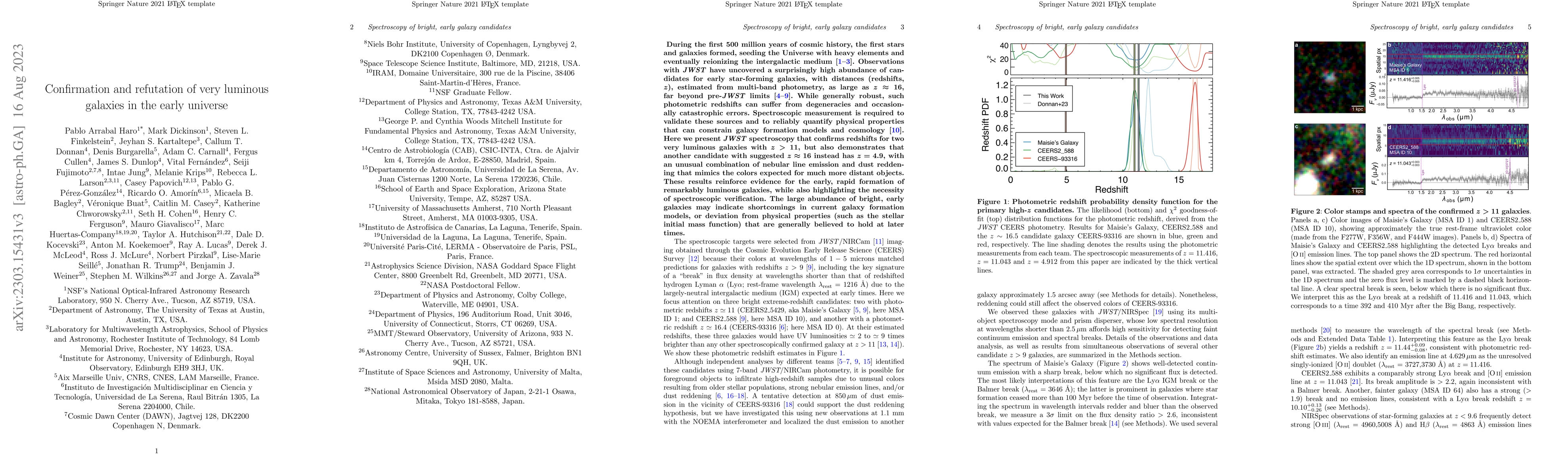 Thumbnail for Confirmation and refutation of very luminous galaxies in the early
  universe