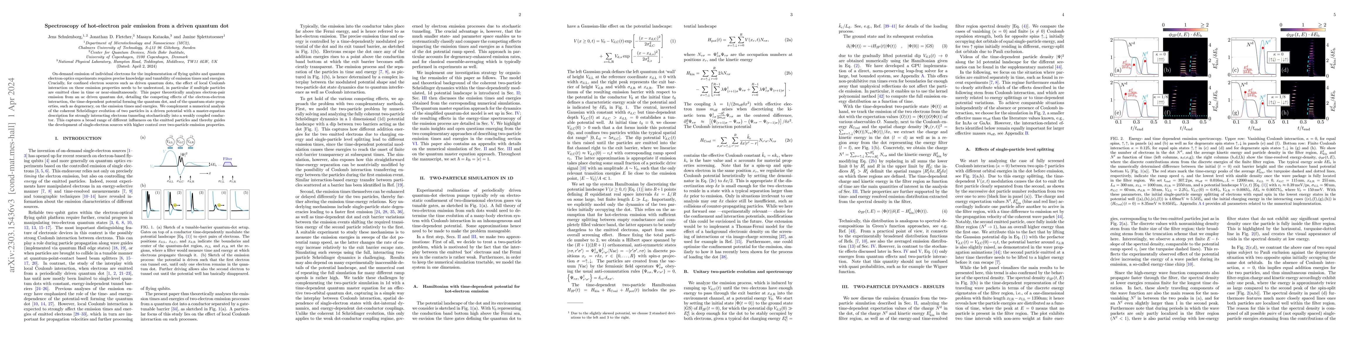 Thumbnail for Spectroscopy of hot-electron pair emission from a driven quantum dot