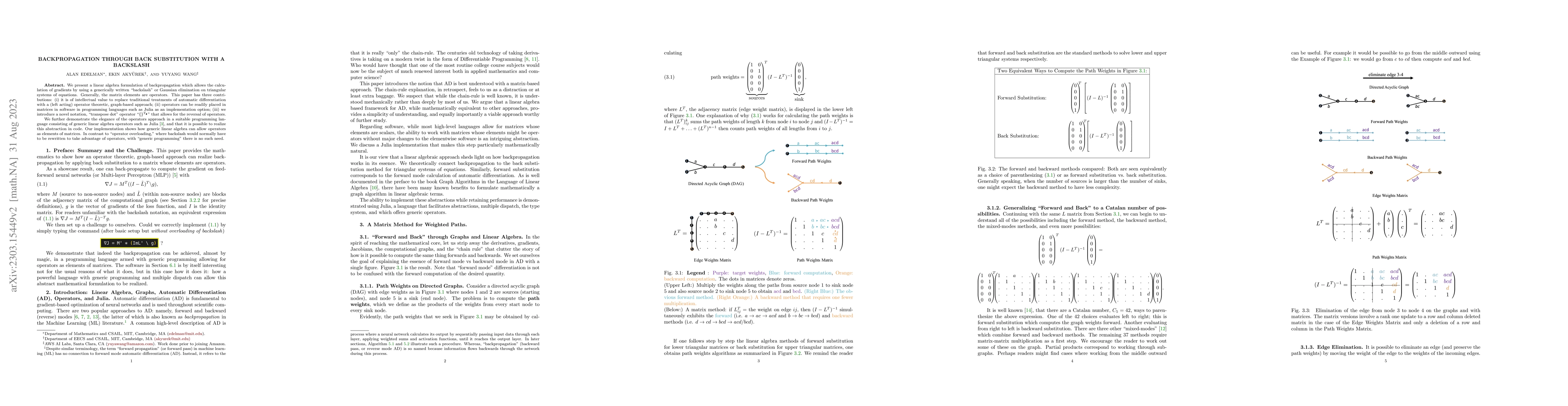 Thumbnail for Backpropagation through Back Substitution with a Backslash