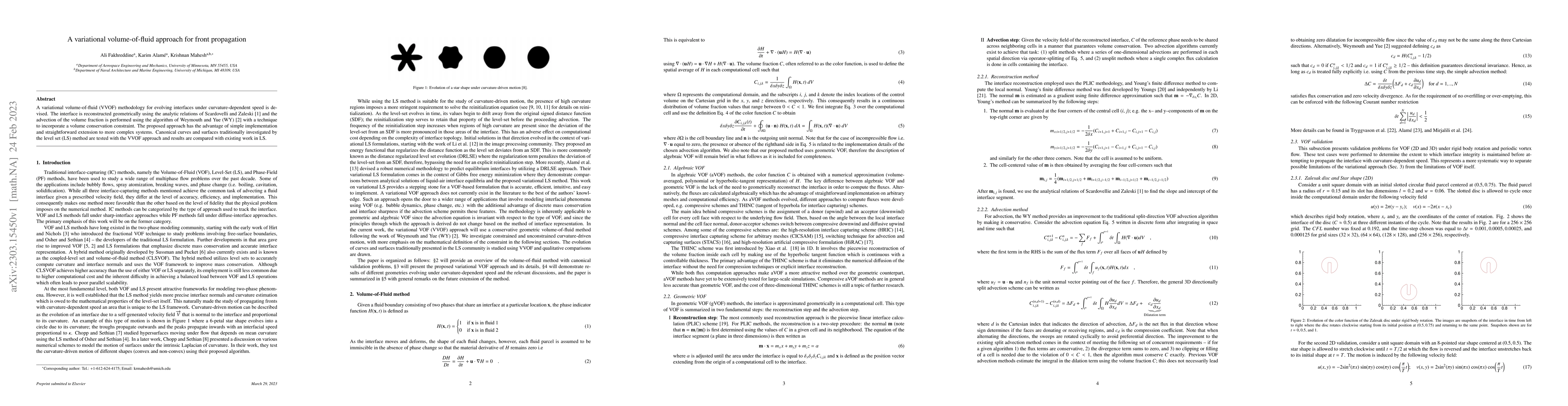 Thumbnail for A variational volume-of-fluid approach for front propagation