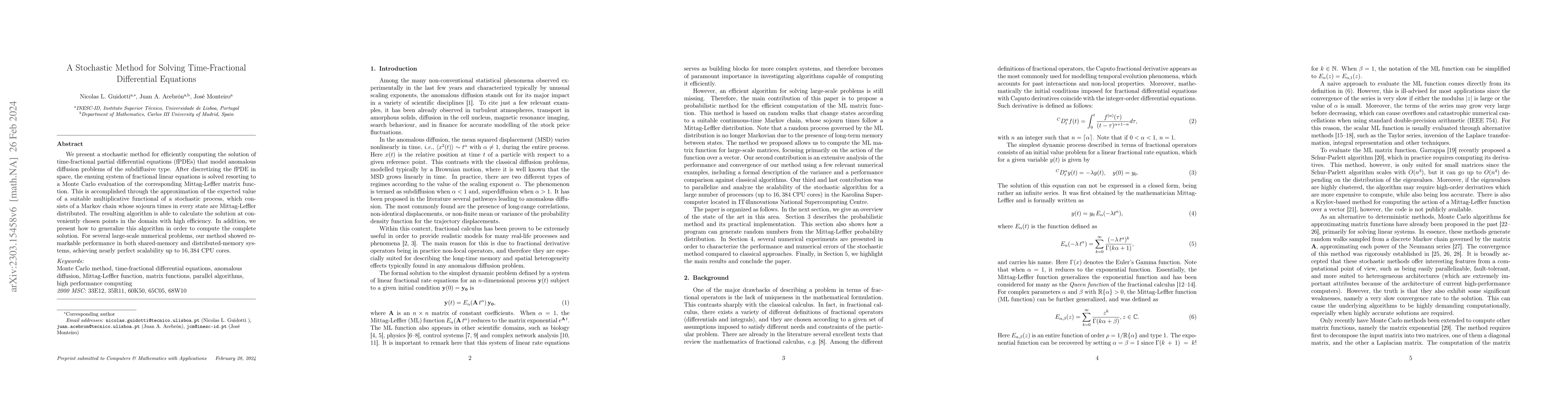 Thumbnail for A Stochastic Method for Solving Time-Fractional Differential Equations