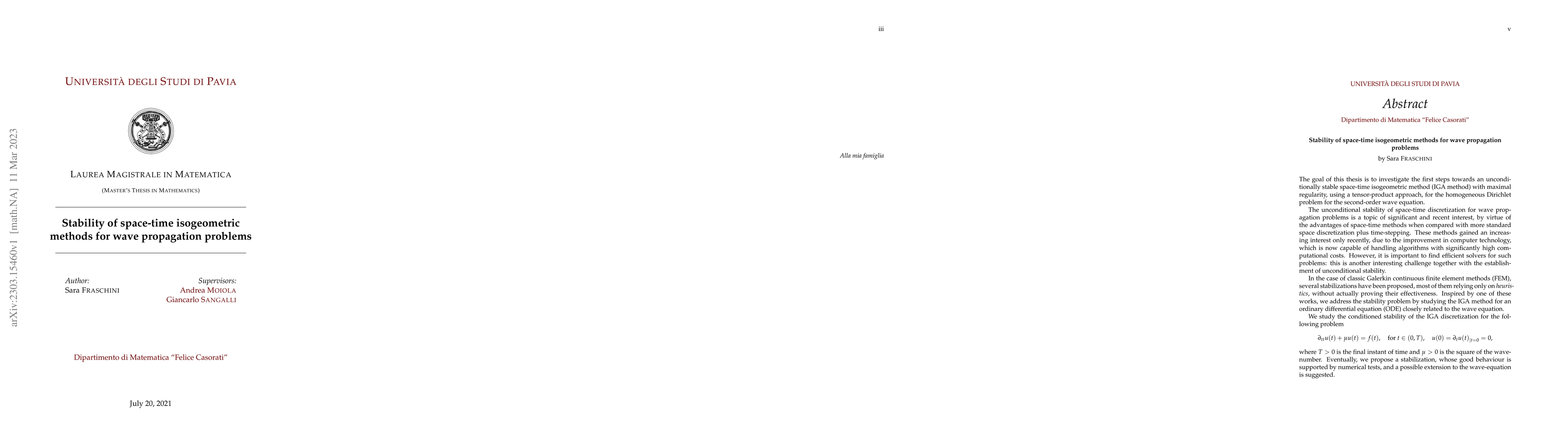Thumbnail for Stability of space-time isogeometric methods for wave propagation
  problems
