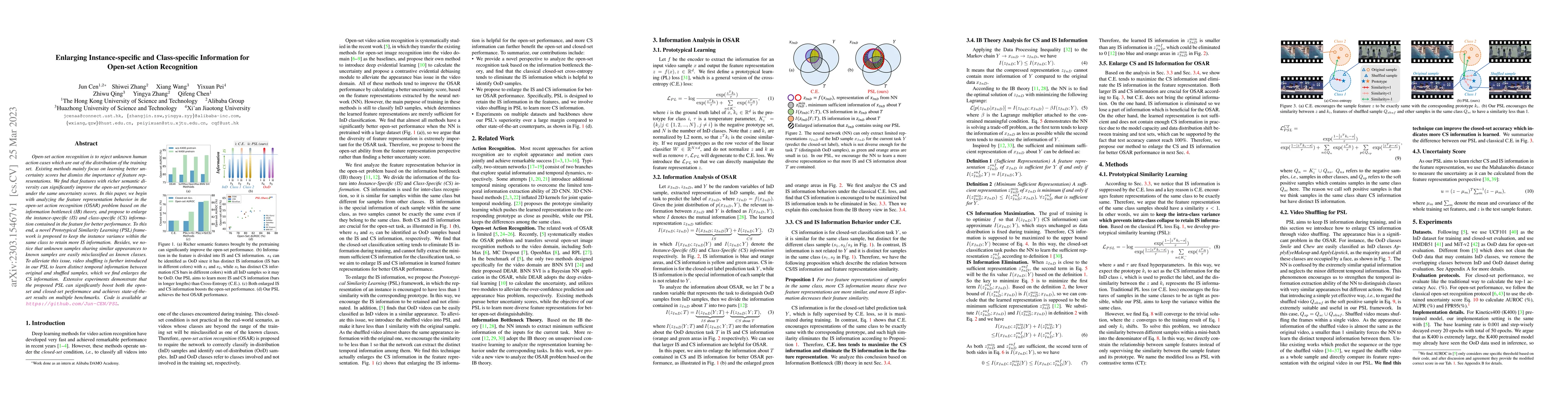Thumbnail for Enlarging Instance-specific and Class-specific Information for Open-set
  Action Recognition