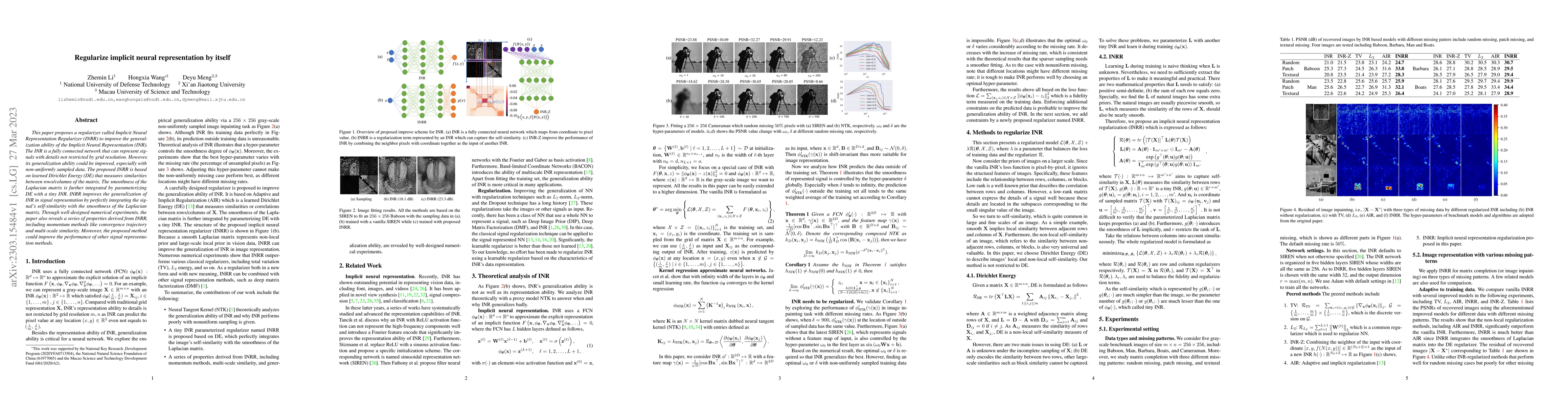 Thumbnail for Regularize implicit neural representation by itself