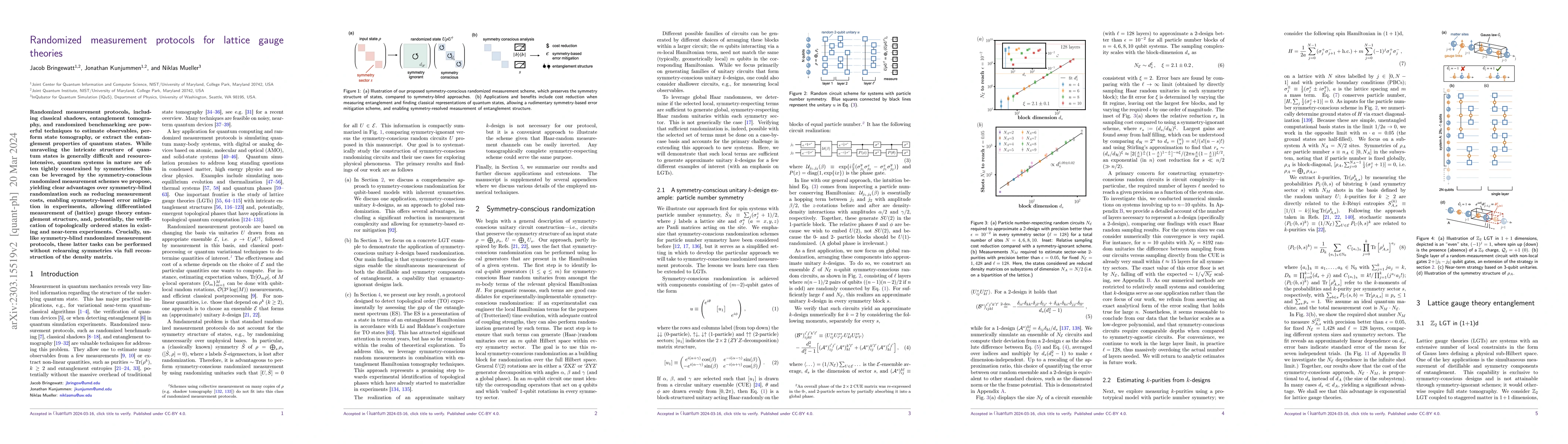 Thumbnail for Randomized measurement protocols for lattice gauge theories